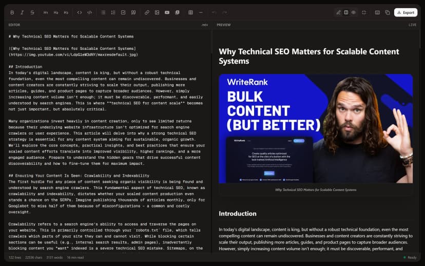 Advanced Content Optimizer - article editor, content optimization, SEO writing tool