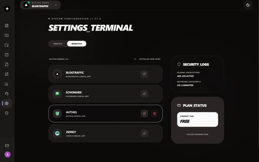 Console & API Access - developer tools, API access, advanced settings